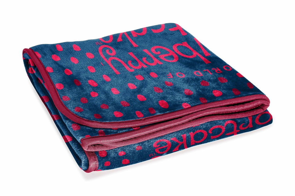 Super Soft Flannel Strawberry Shortcake Berry Meadows 46" x 60" Coral Fleece Throw Blanket, Kids, Polyester, Navy - Lightweight Plush Warm Blanket for All Seasons Detail
