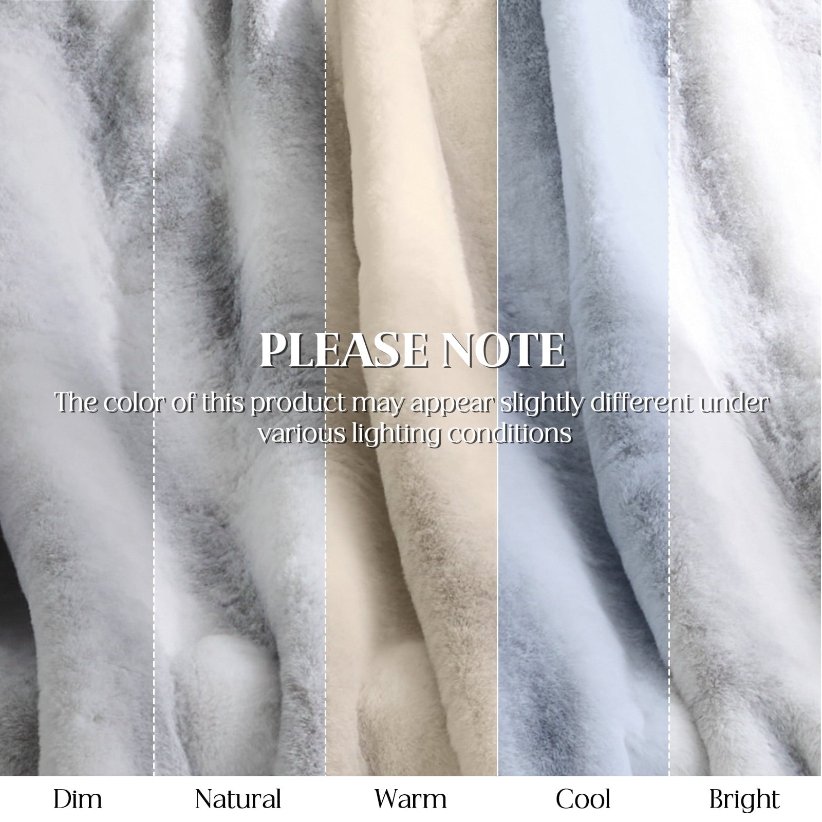 Cozy Fleece Luxury Faux Fur Throw Blanket for Bed Super Thick Warm Fuzzy Blankets for Bedroom Living Room, 60" x 80", White - Luxury Knitted Decorative Throw Blanket with Fringes Detail