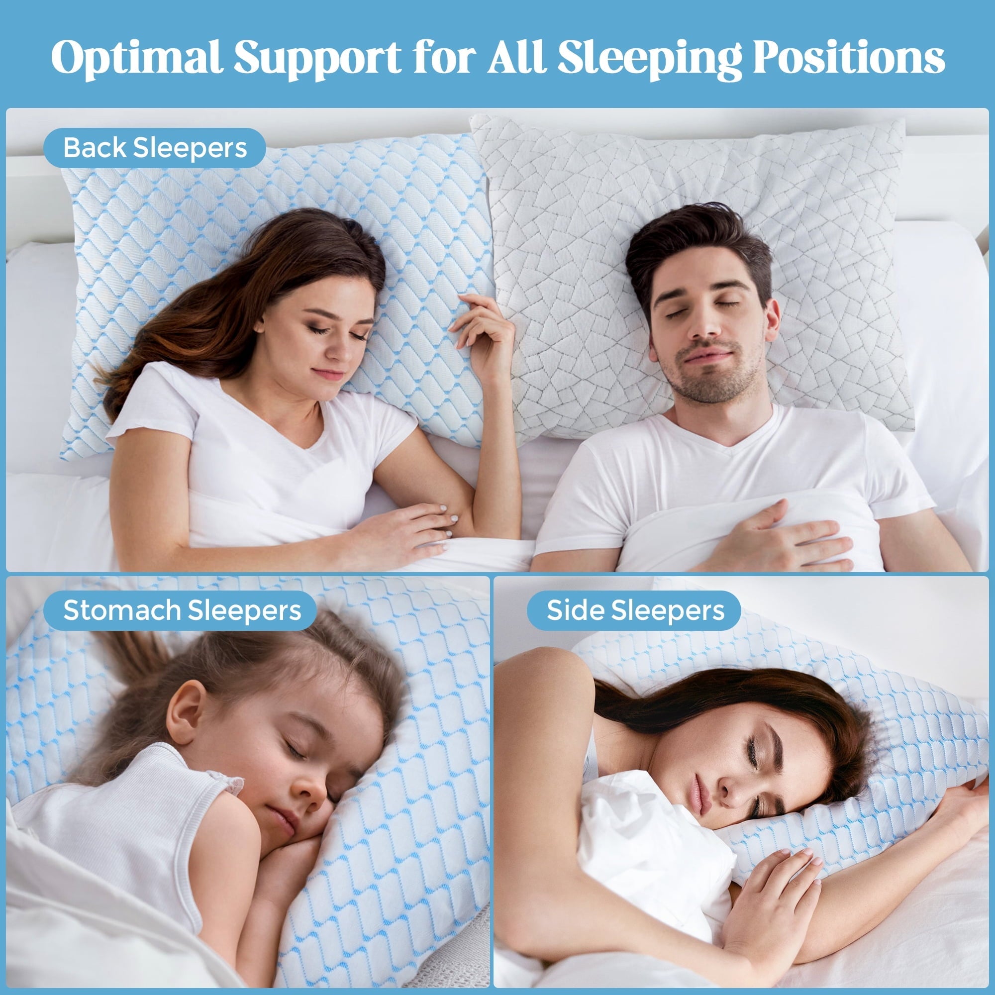 Hotel Collection Shredded Memory Foam Pillows Standard Size Set of 2, Regulating Reversible Cooling Pillow Bed Pillow for Bed, Adjusta... - Decorative Throw Pillow Cushion for Sofa & Bed Detail