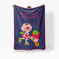 Super Soft Flannel Strawberry Shortcake Berry Meadows 46" x 60" Coral Fleece Throw Blanket, Kids, Polyester, Navy - Lightweight Plush Warm Blanket for All Seasons - Default Title