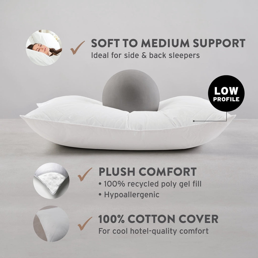 Ergonomic Memory Foam Sahara Nights | Stomach & Back Sleeper Pillow for Adults | , 100% Cotton Case, Gel Fiber Fill | Soft, Machine Washabl... - Ergonomic Memory Foam Pillow for Neck Pain Support Detail