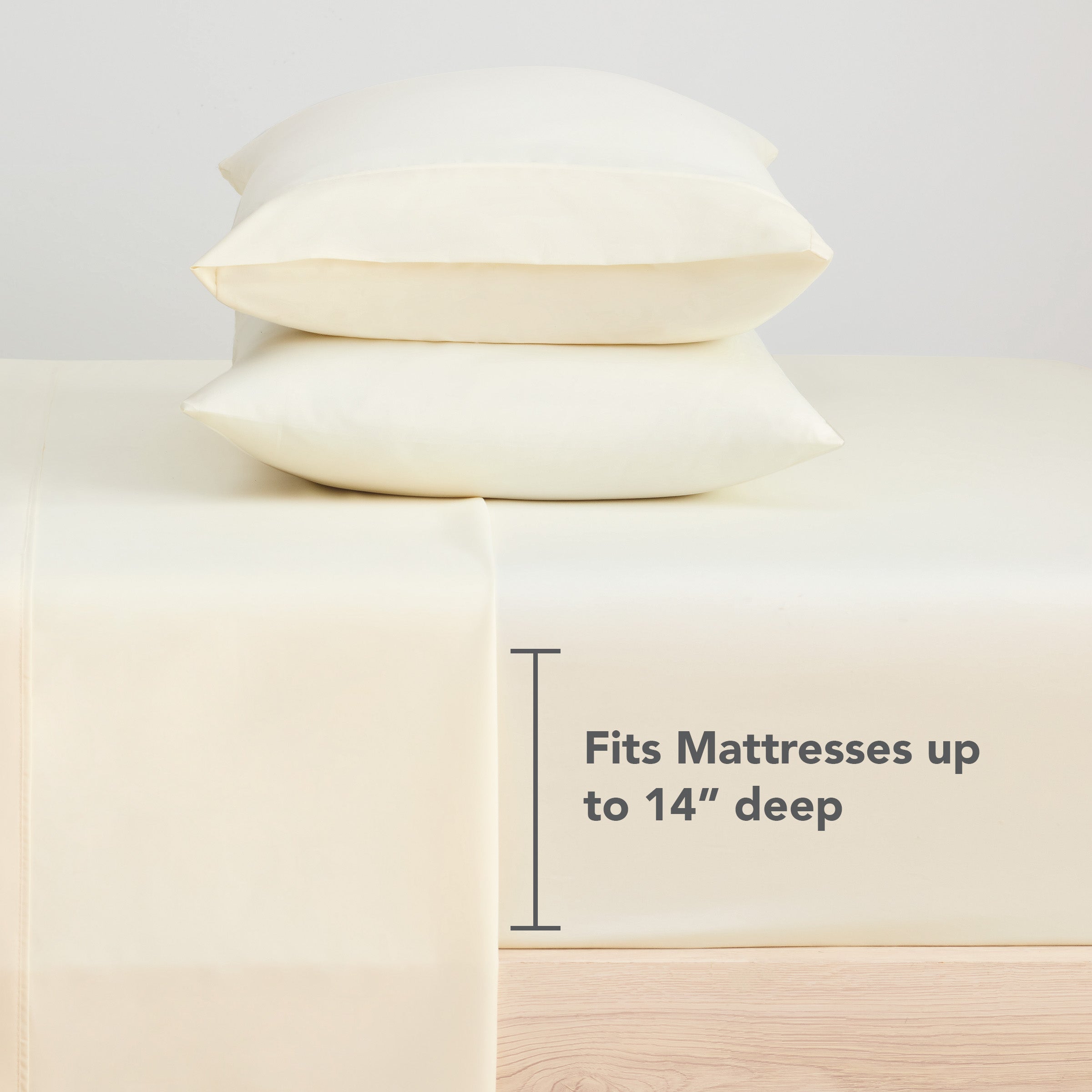 Cooling Sateen Brushed Microfiber Fitted Sheets - Bedding Essentials - Full - (6 Pack) Ivory - Luxury Bed Sheet Set with Deep Pockets Detail