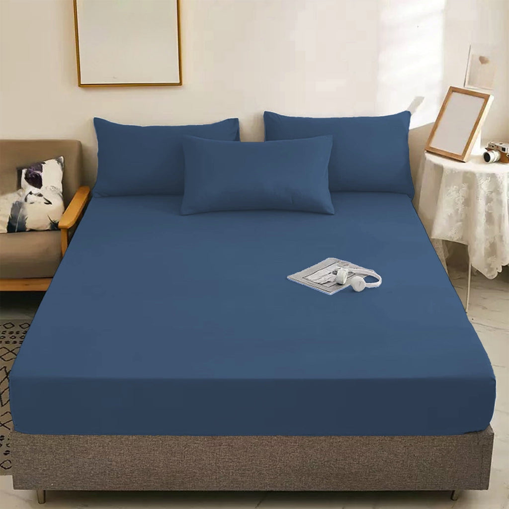 Ultra-Soft Egyptian Cotton Fitted Sheet Queen Size - 400 Thread Count Queen Size Fitted Sheet Only, Extra Soft, Cooling, 15" Dee... - Cooling Hotel Quality Bedding Sheets and Pillowcases Detail