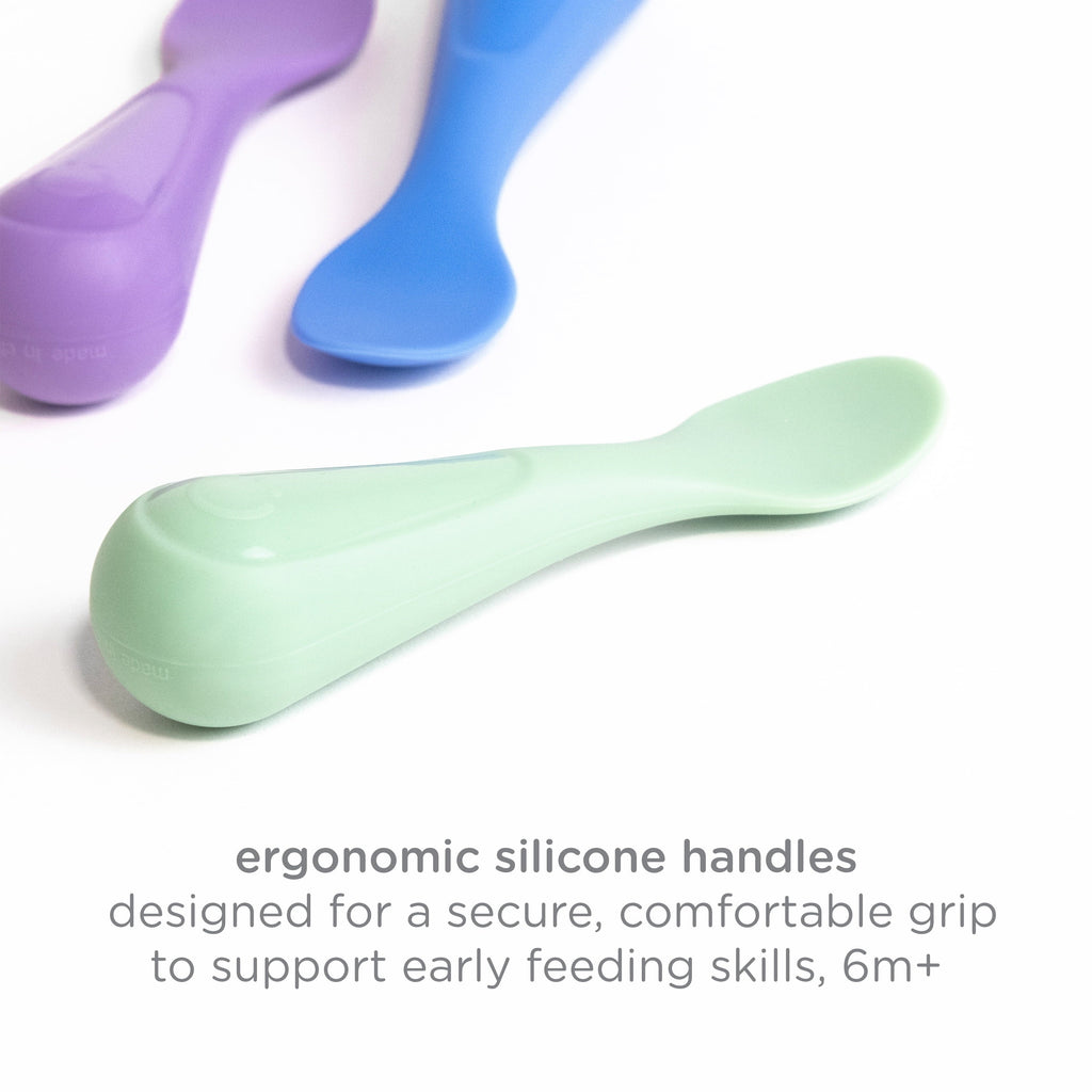 High-Precision Silicone Toddler Training Spoons, Baby, Silicone Flatware Sets, 3 Pack - Heavy Duty Stainless Steel Kitchen Shears Detail
