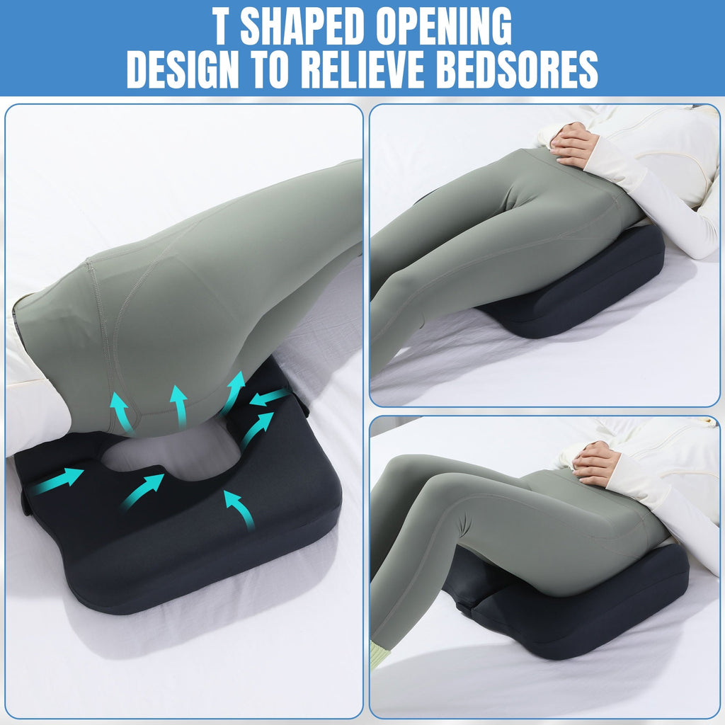 Fluffy Shredded Memory Foam Bed Sore Cushions for Butt, Bedsore Pressure Relief Pillow for Sleeping and Sitting,Cushion for Bed Sores... - Ergonomic Memory Foam Pillow for Neck Pain Support Detail