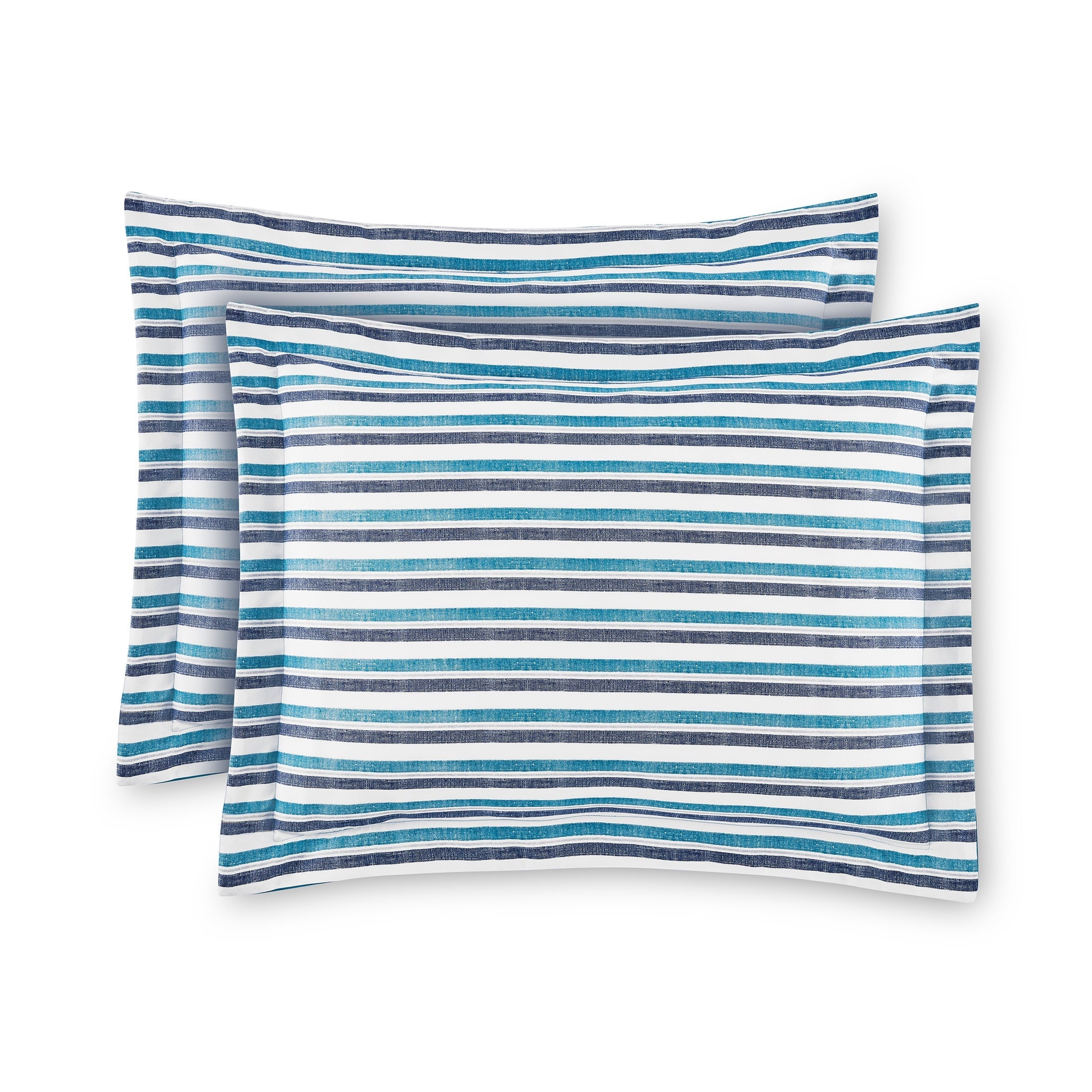 All-Season All in One Reversible Comforter and Sheet Set- 7 Piece, Queen, Blue Pinstripe - All-Season Down Alternative Comforter Insert Detail