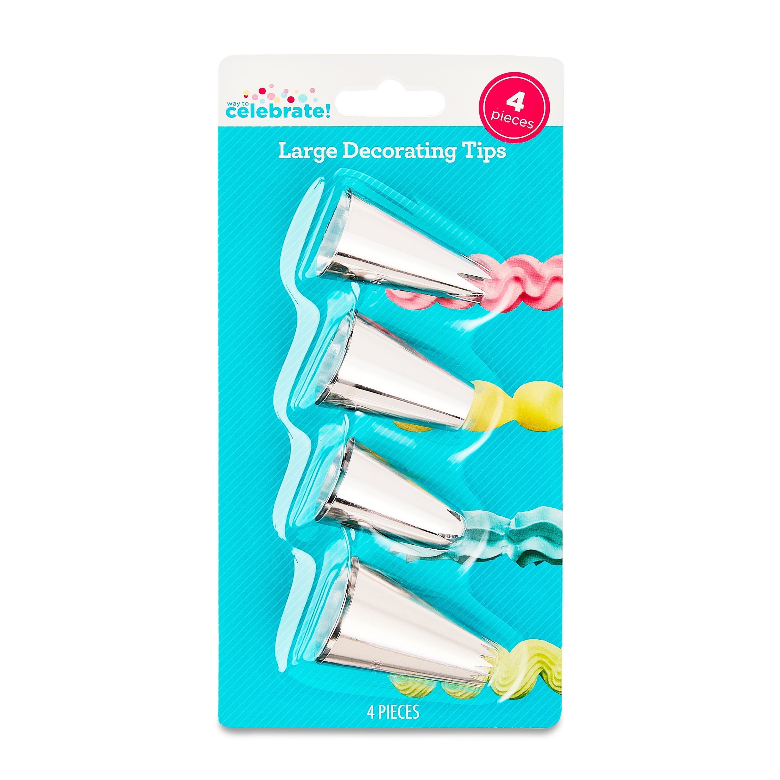 Premium Kitchen Large Decorating Tips, 4 Pieces - Multi-Functional Manual Food Chopper & Slicer Detail