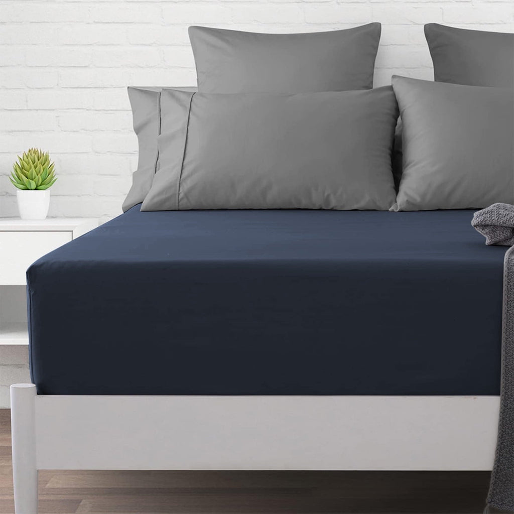 Wrinkle-Resistant Bed Sheet, Queen Size - Deep Pocket Soft Wrinkle and Fade Resistant - Breathable Egyptian Cotton Flat & Fitted Sheets Detail