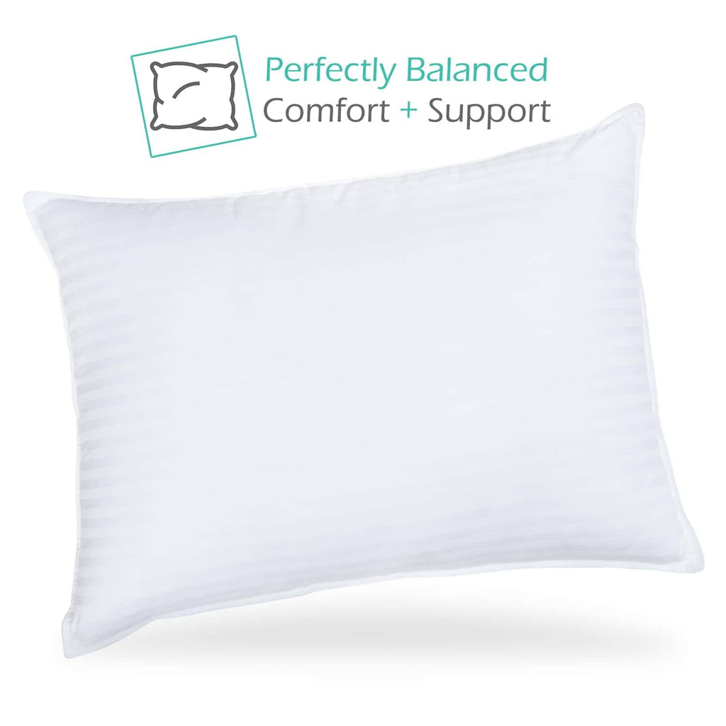 Fluffy Shredded Down Alternative Pillow, Stanard/Queen Pillows for Bed, Soft Supportive Hotel Quality Pillows - Orthopedic Shredded Foam Bed Pillow Set Detail