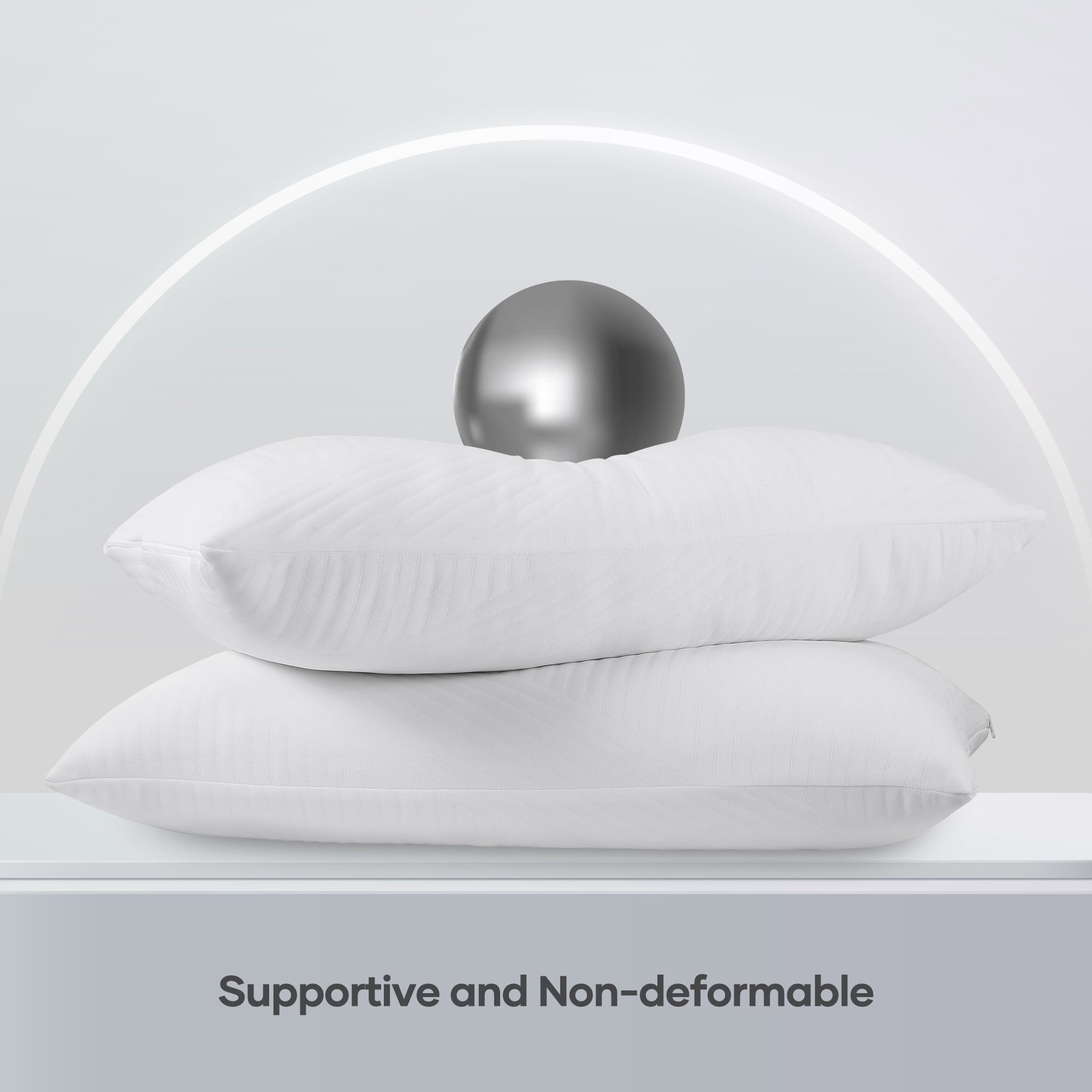 Fluffy Shredded Shredded Memory Foam Pillow 2 Pack Pillow for Bed, Side, Back and Stomach Sleepers, CertiPUR-US Certified 28"x20" - Decorative Throw Pillow Cushion for Sofa & Bed Detail