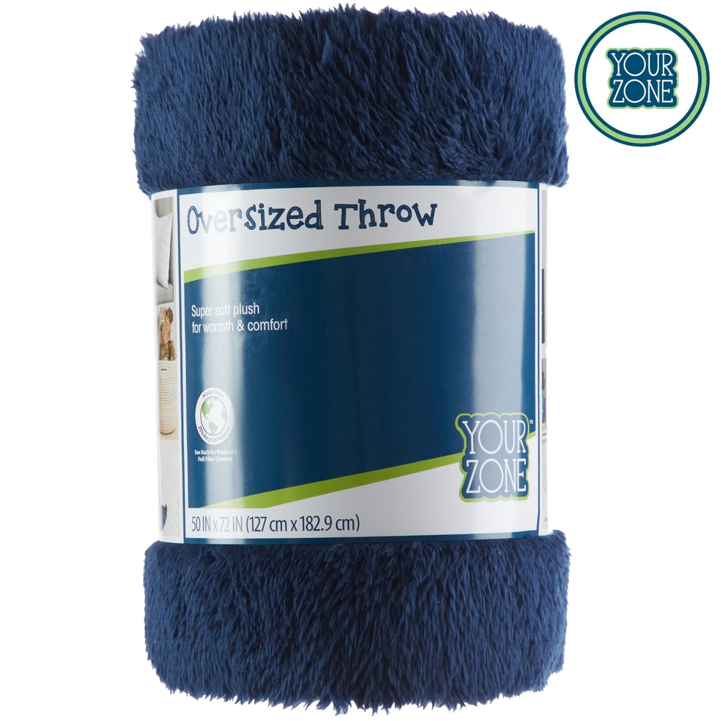 Lightweight Warm Soft, Navy Blue, Oversized, Fuzzy, Throw Blanket for Kids, 72 x 50 inches - Lightweight Plush Warm Blanket for All Seasons Detail