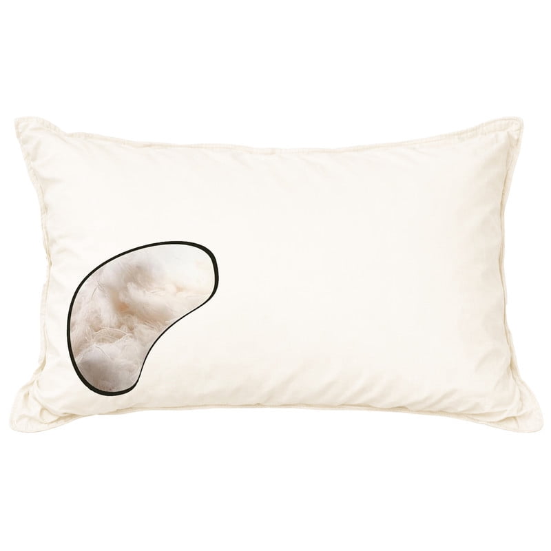 Fluffy Shredded 100% Organic Cotton Pillow with Organic Cotton Cover - GOTS CERTIFIED - Adjustable Loft, Head Neck Pain Relief, Back ... - Hotel Quality Plush Sleeping Pillows Detail