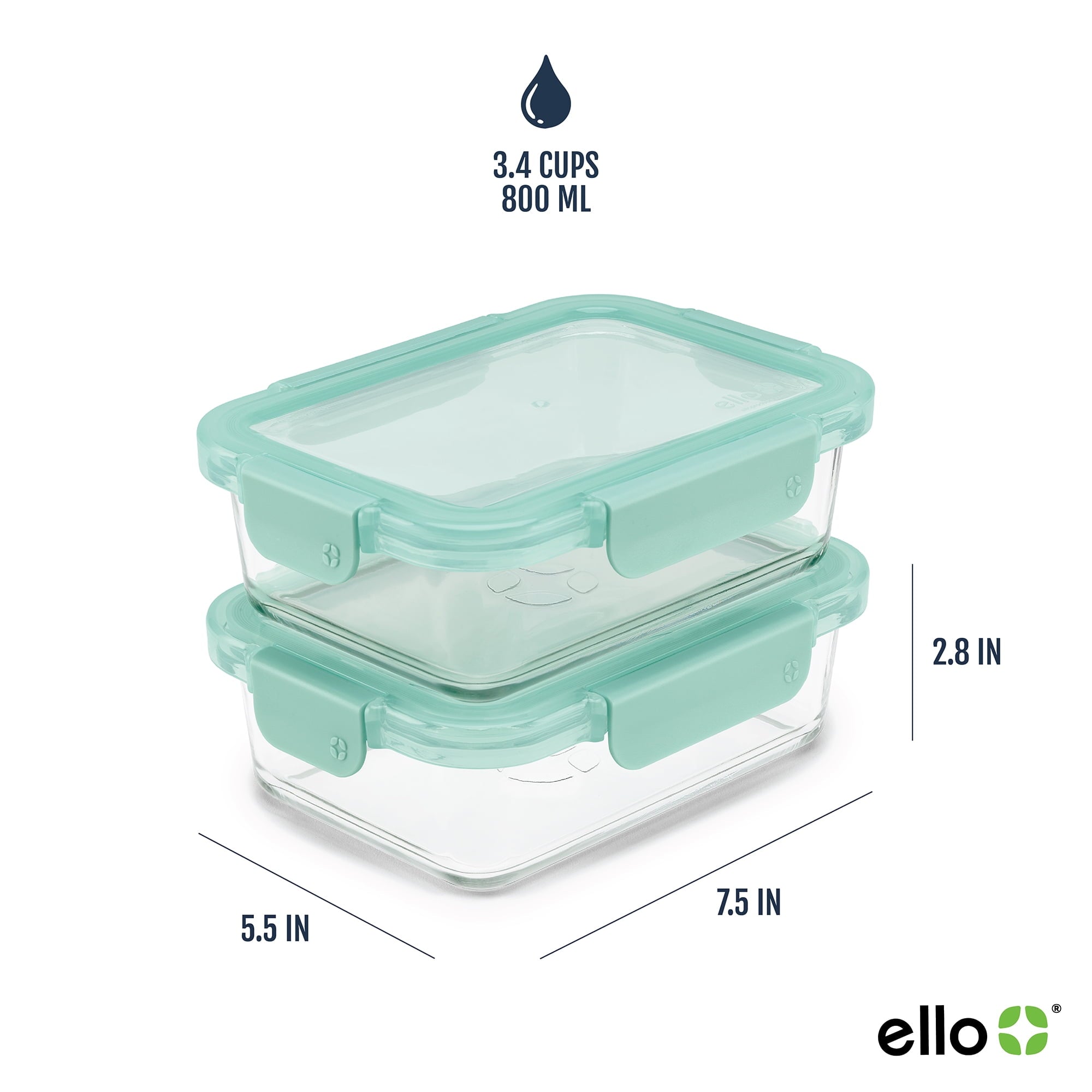 Sweet Treat Shaped 3.4 Cup 2 Pack Glass Meal Prep Containers with Locking Lids - Fun Food Fidget Cookie Squishable Toy Detail