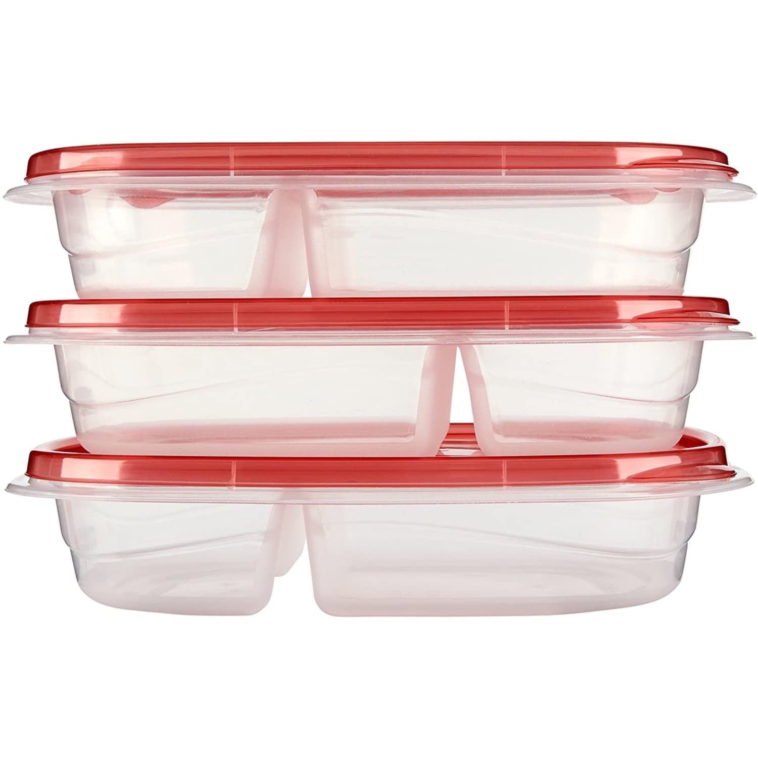 Sweet Treat Shaped alongs Divided Rectangular Food Storage Containers, 3.7 Cup, 3-Pack - Playful Star & Heart Shaped Geometric NeeDoh Detail