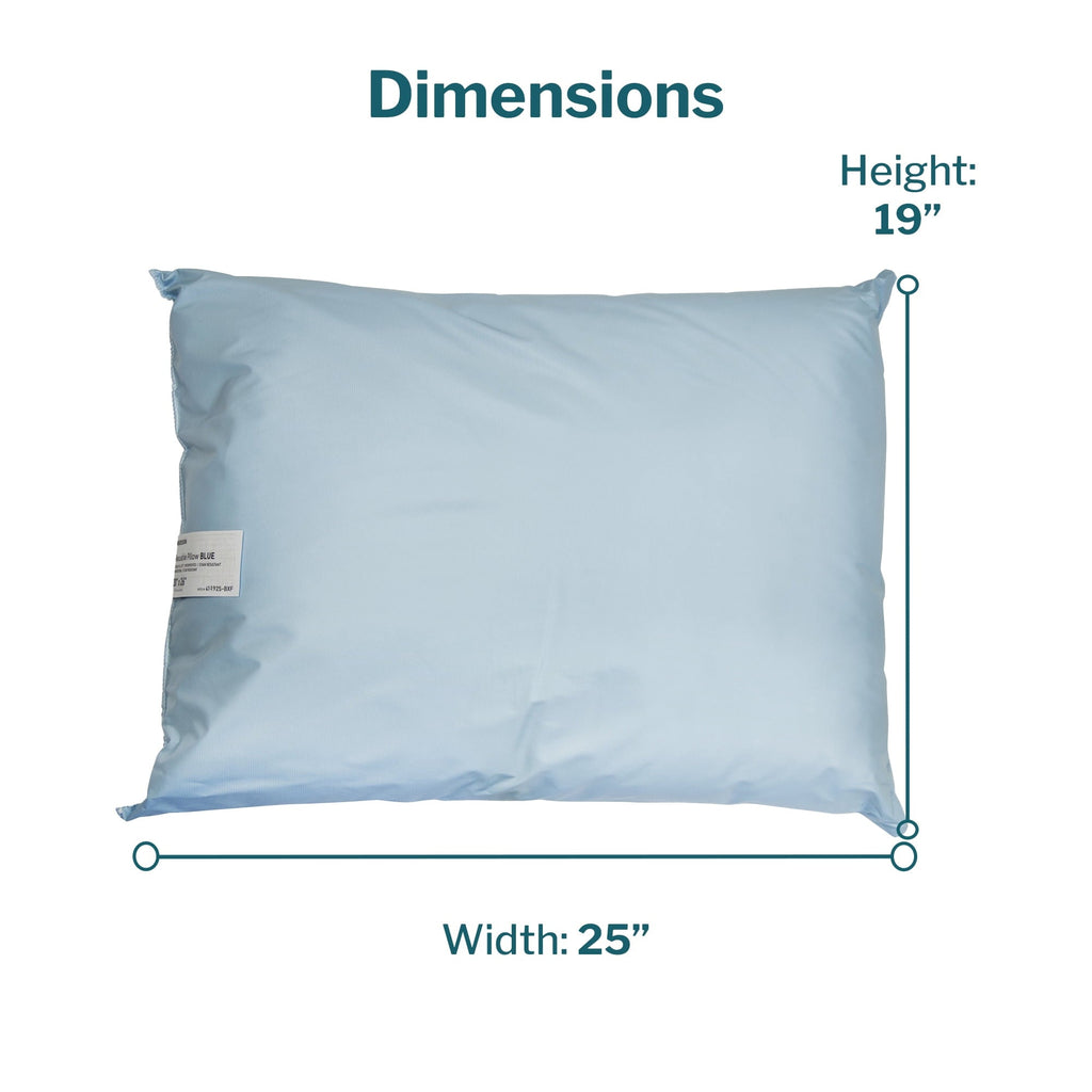 Fluffy Shredded Reusable Water-Resistant Soft Polyester Fill Blue Bed Pillow, 19" x 25", 1 Ct - Decorative Throw Pillow Cushion for Sofa & Bed Detail