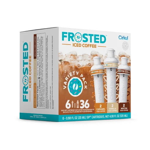Natural Fruit Flavored Frosted Iced Coffee 6-Pack Variety Pack RAJT - Vitamin-Infused Natural Refreshing Flavor Core Detail