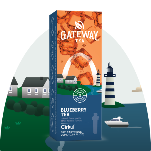 Natural Fruit Flavored Gateway Blueberry Tea BF2I - Zero-Calorie Multi-Flavor Sip Pods for Water Bottle - Default Title