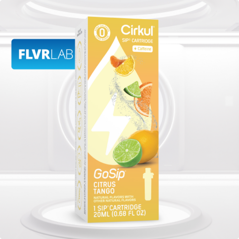 Natural Fruit Flavored GoSip Citrus Tango NOZA - Electrolyte Hydration Enhanced Taste Cartridges Detail