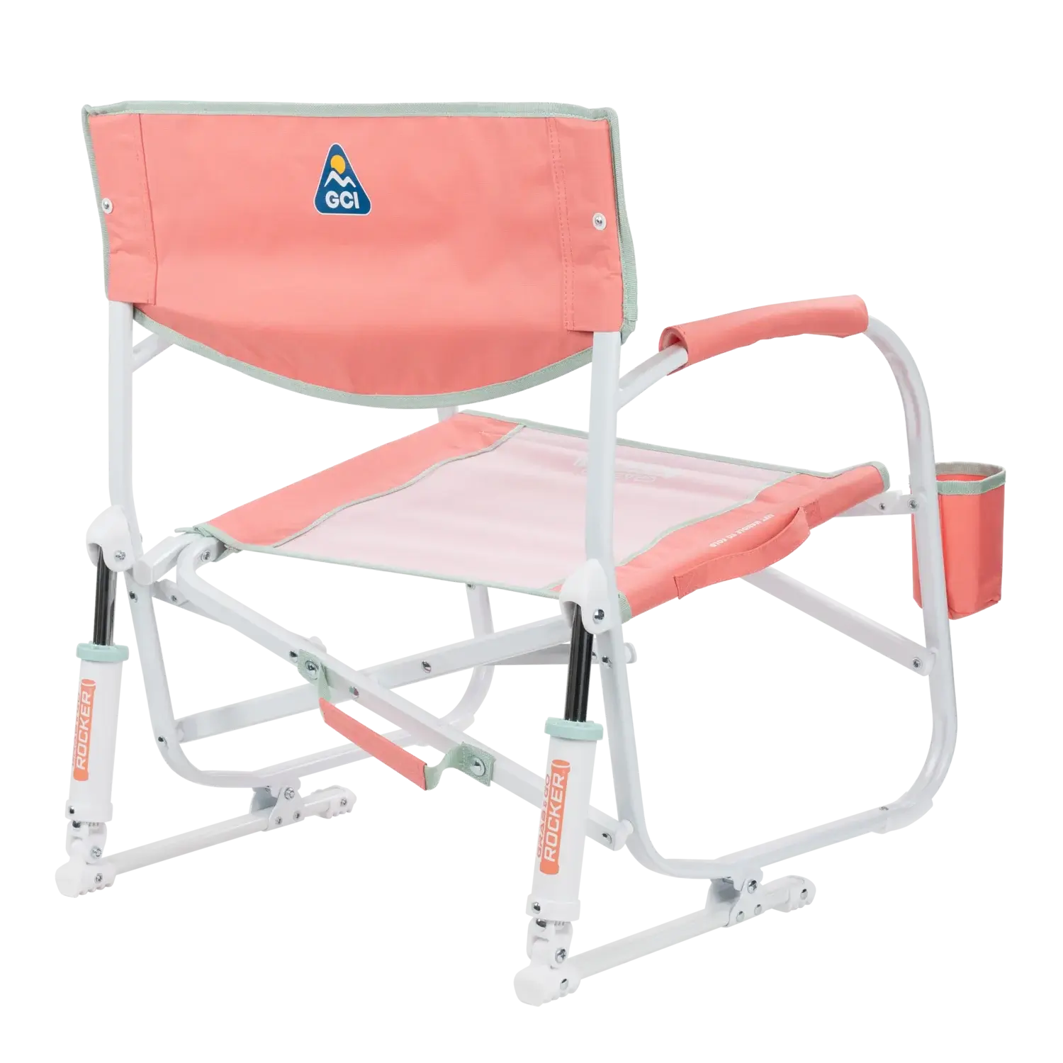 Luxury Camp Grab & Go Rocker - Choice 551 - Heavy-Duty Kickback Rocker with Beverage Holder Detail