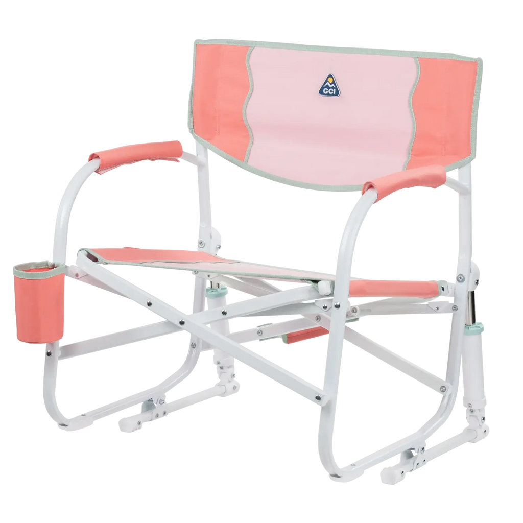 Luxury Camp Grab & Go Rocker - Choice 551 - Heavy-Duty Kickback Rocker with Beverage Holder Detail