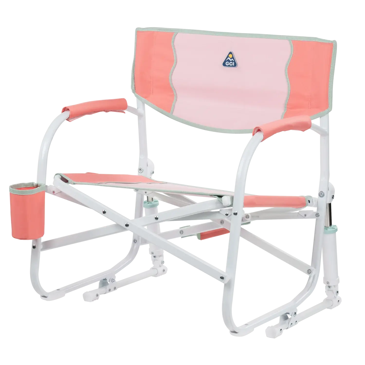 Luxury Camp Grab & Go Rocker - Choice 551 - Heavy-Duty Kickback Rocker with Beverage Holder Detail