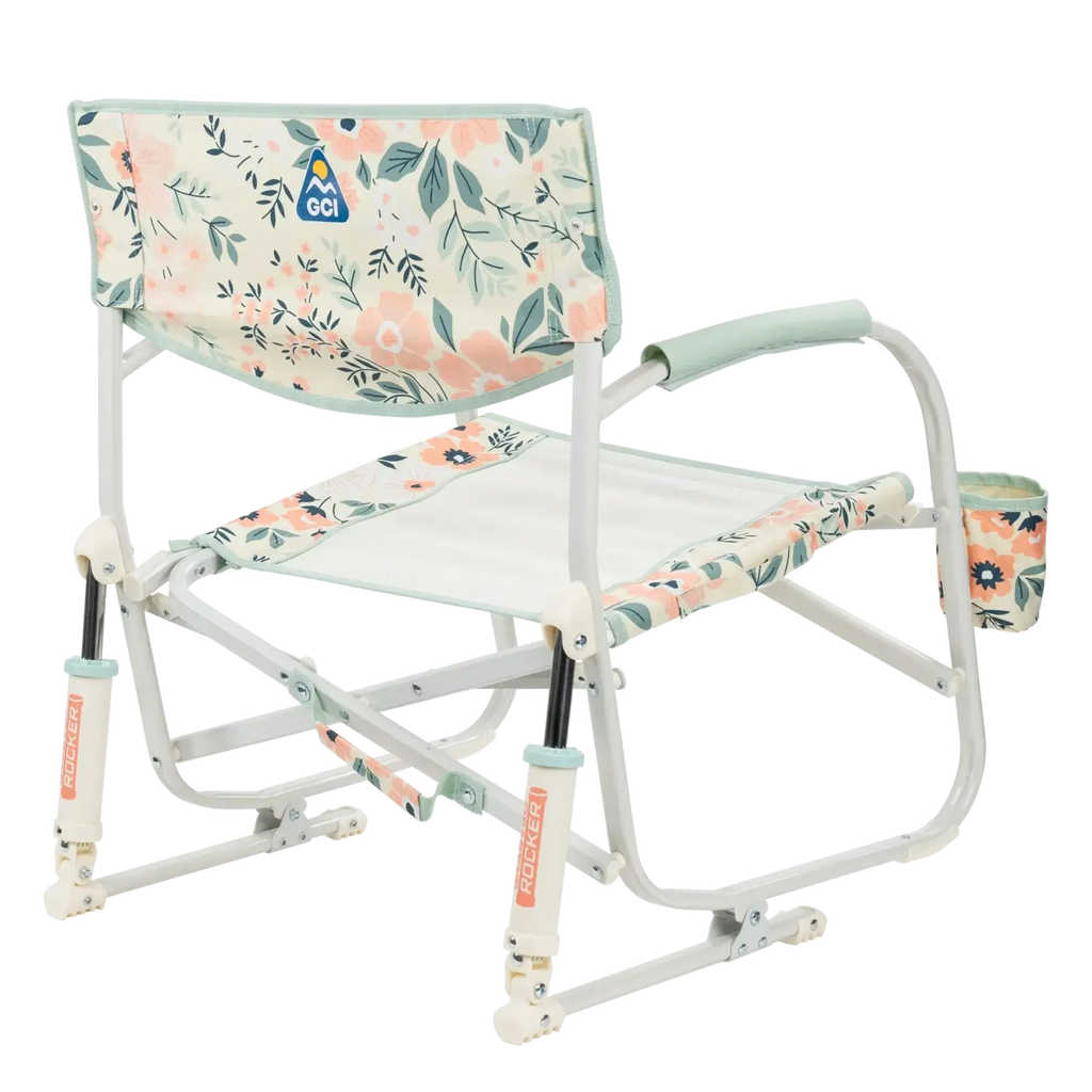 Luxury Camp Grab & Go Rocker - Choice 551 - Heavy-Duty Kickback Rocker with Beverage Holder Detail