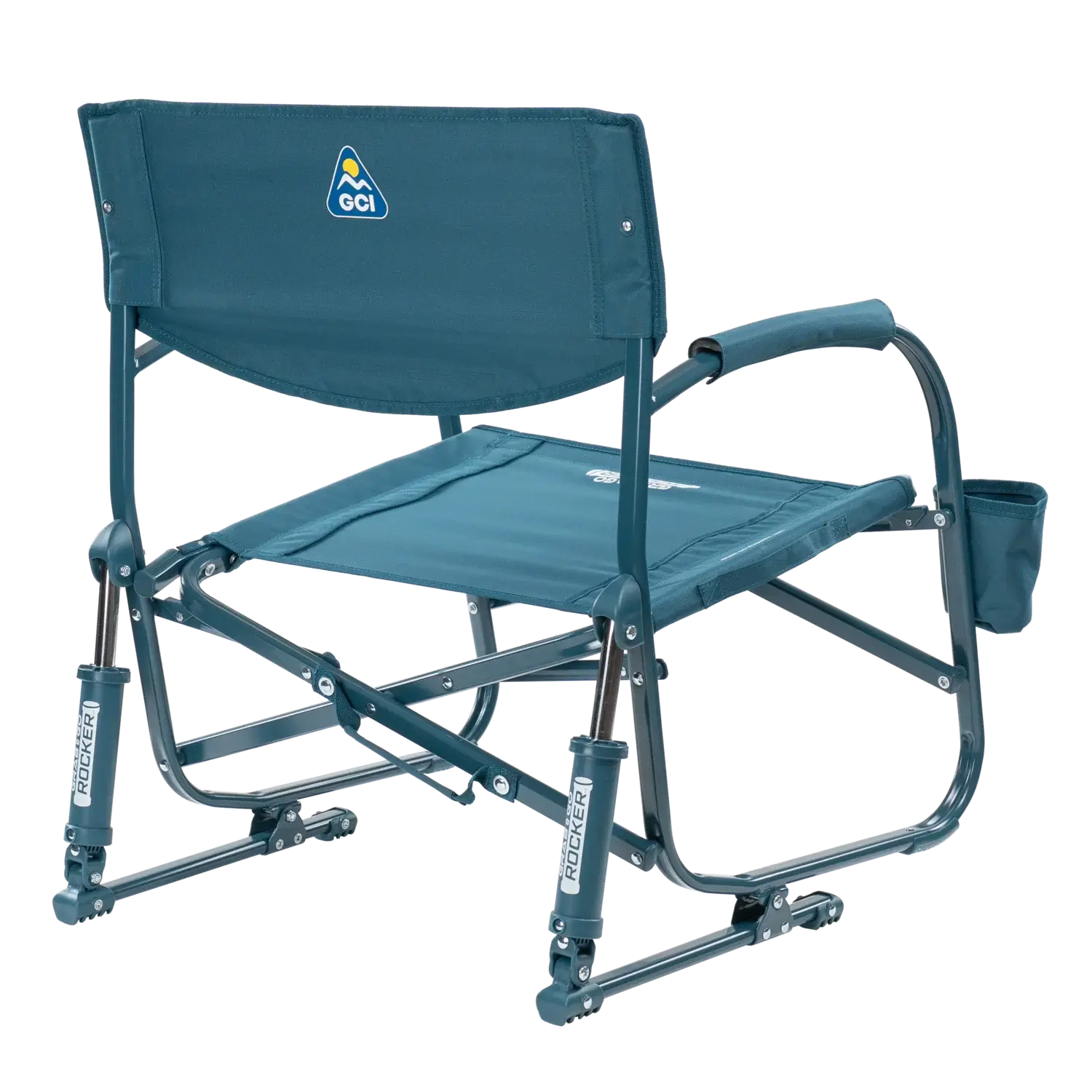 Luxury Camp Grab & Go Rocker - Choice 551 - Heavy-Duty Kickback Rocker with Beverage Holder Detail