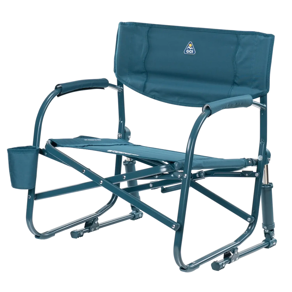 Luxury Camp Grab & Go Rocker - Choice 551 - Heavy-Duty Kickback Rocker with Beverage Holder Detail