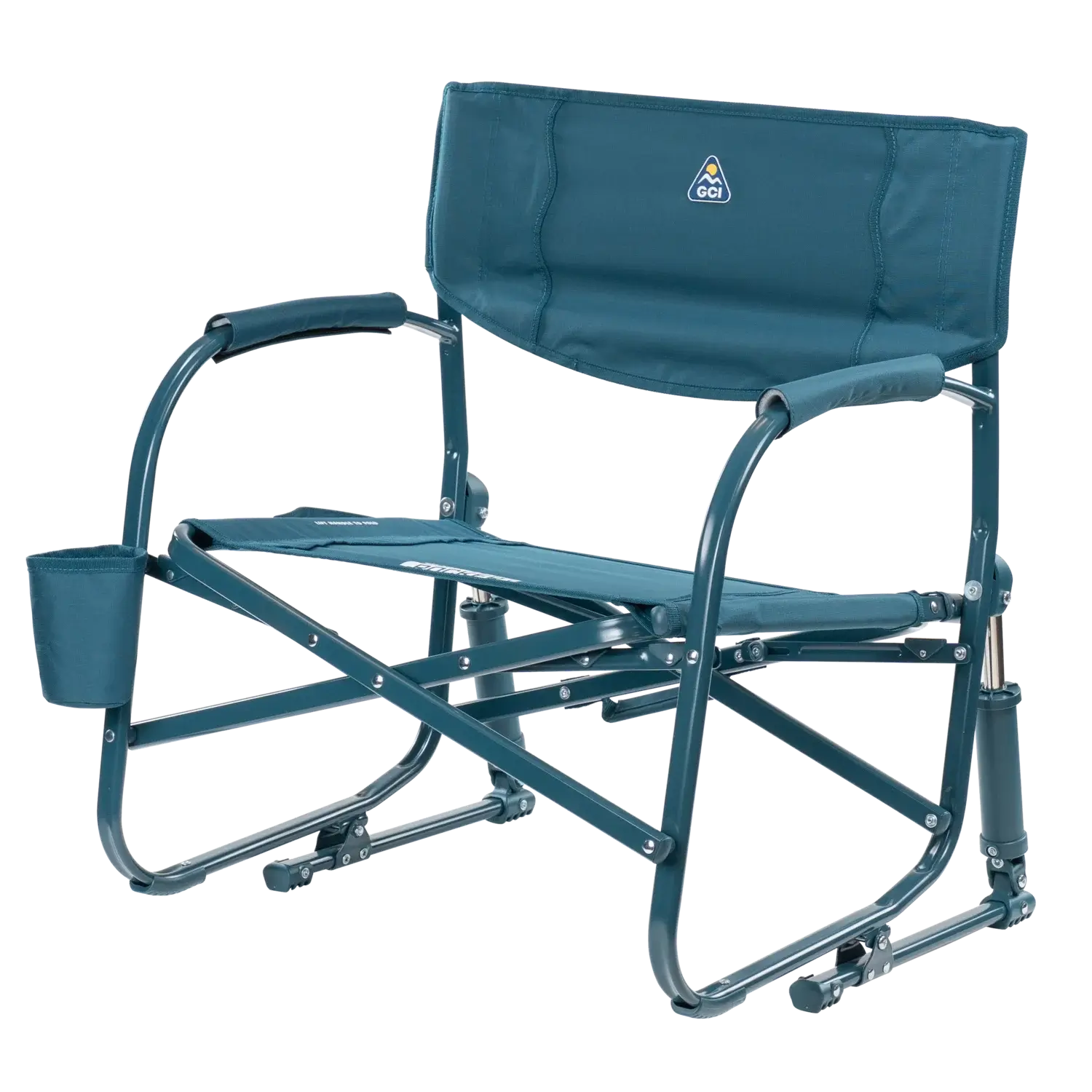 Luxury Camp Grab & Go Rocker - Choice 551 - Heavy-Duty Kickback Rocker with Beverage Holder Detail