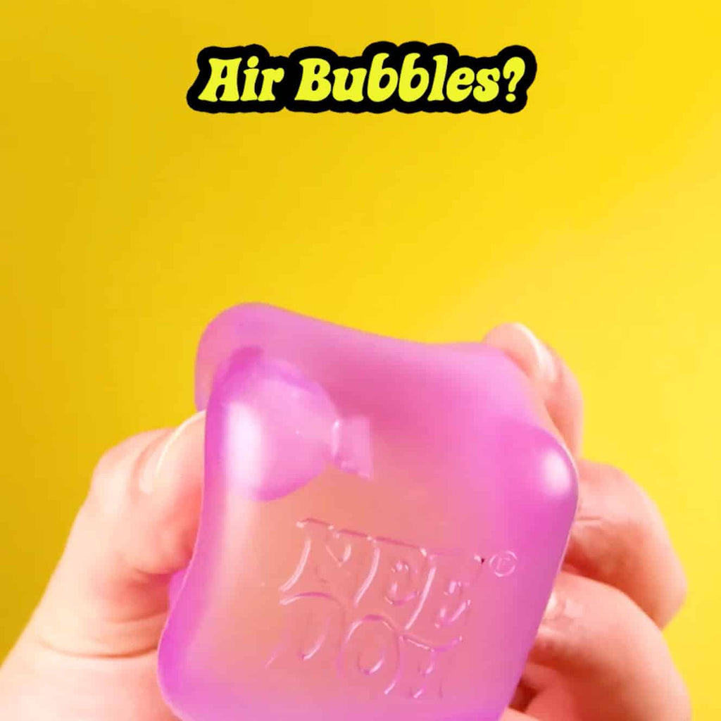 Crystal Clear NeeDoh Nice Cube | Series Elm Bridge - Crystal Clear Squishable Ice Cube NeeDoh Detail
