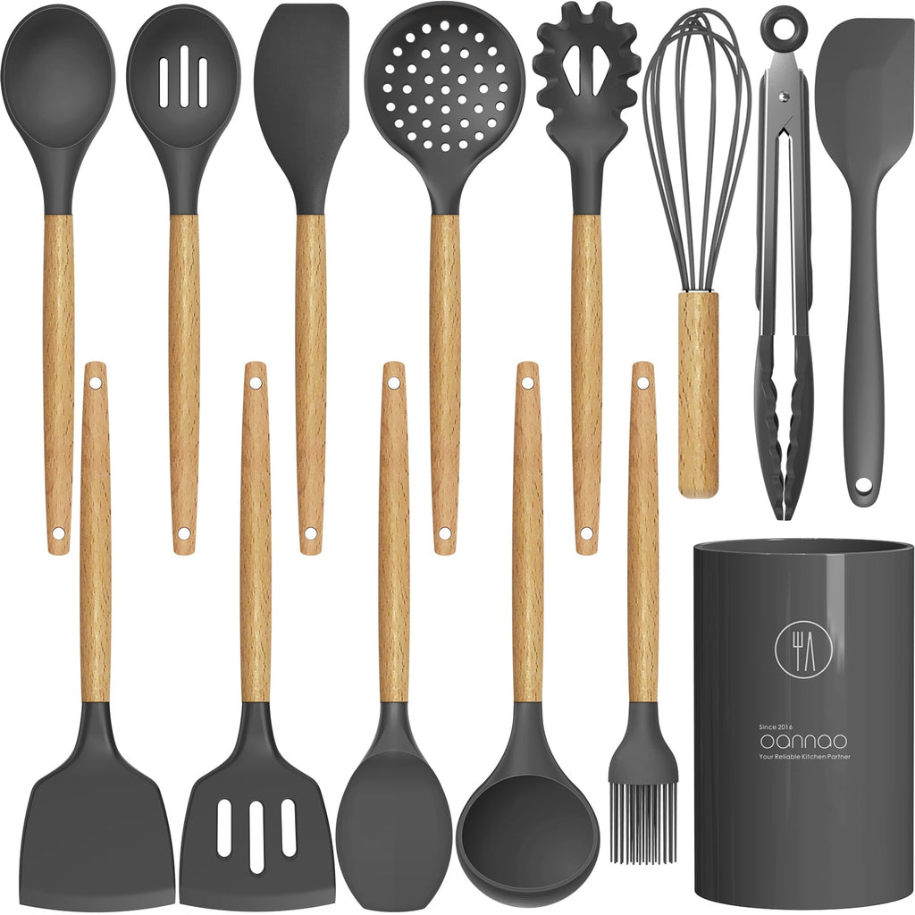 Heat-Resistant Silicone Cooking Utensils Set - 446°F Heat Resistant Silicone Kitchen Utensils for Cooking,Kitchen Utensil Spatula Se... - Heat-Resistant Silicone Cooking Spatula Turner - Default Title