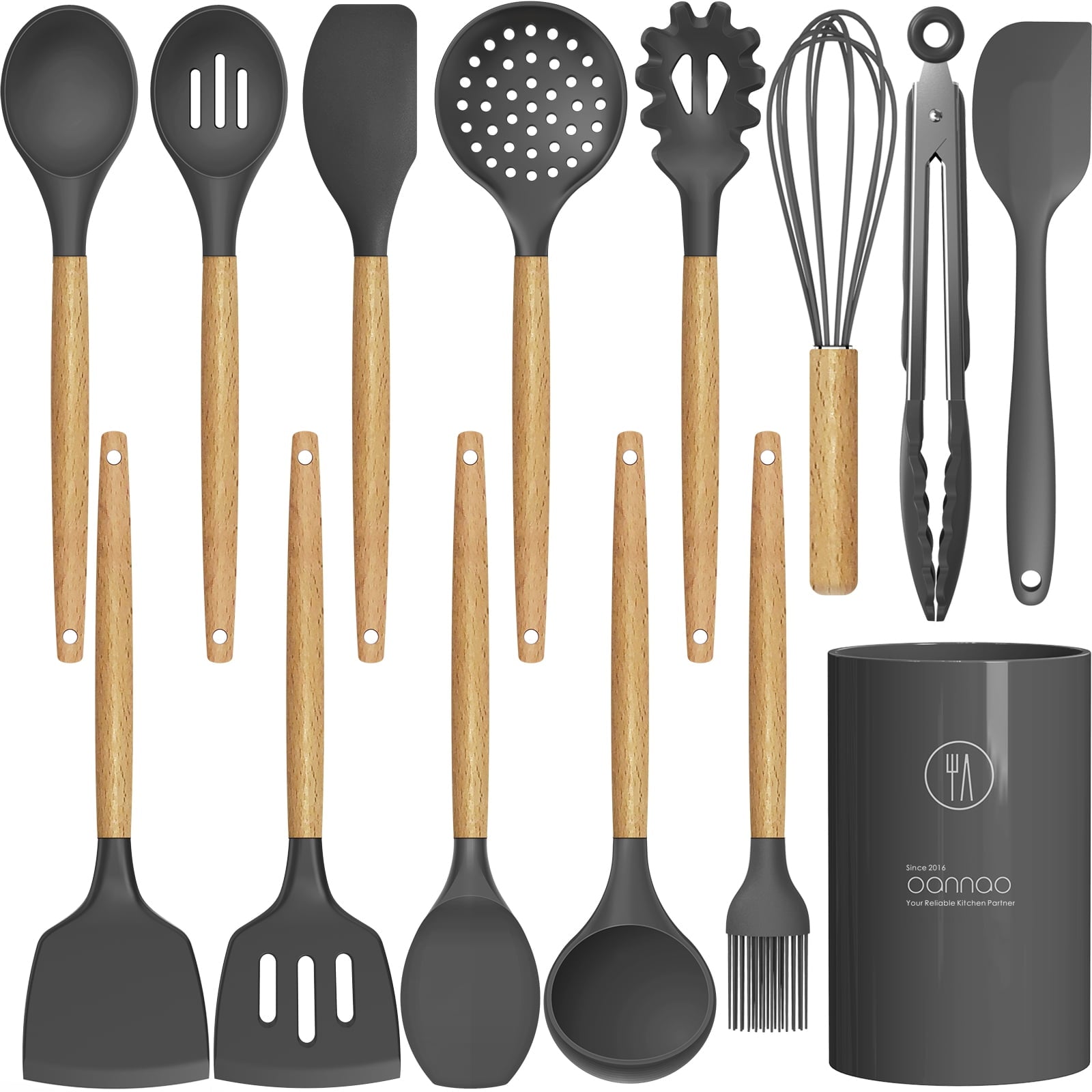 Heat-Resistant Silicone Cooking Utensils Set - 446°F Heat Resistant Silicone Kitchen Utensils for Cooking,Kitchen Utensil Spatula Se... - Heat-Resistant Silicone Cooking Spatula Turner - Default Title