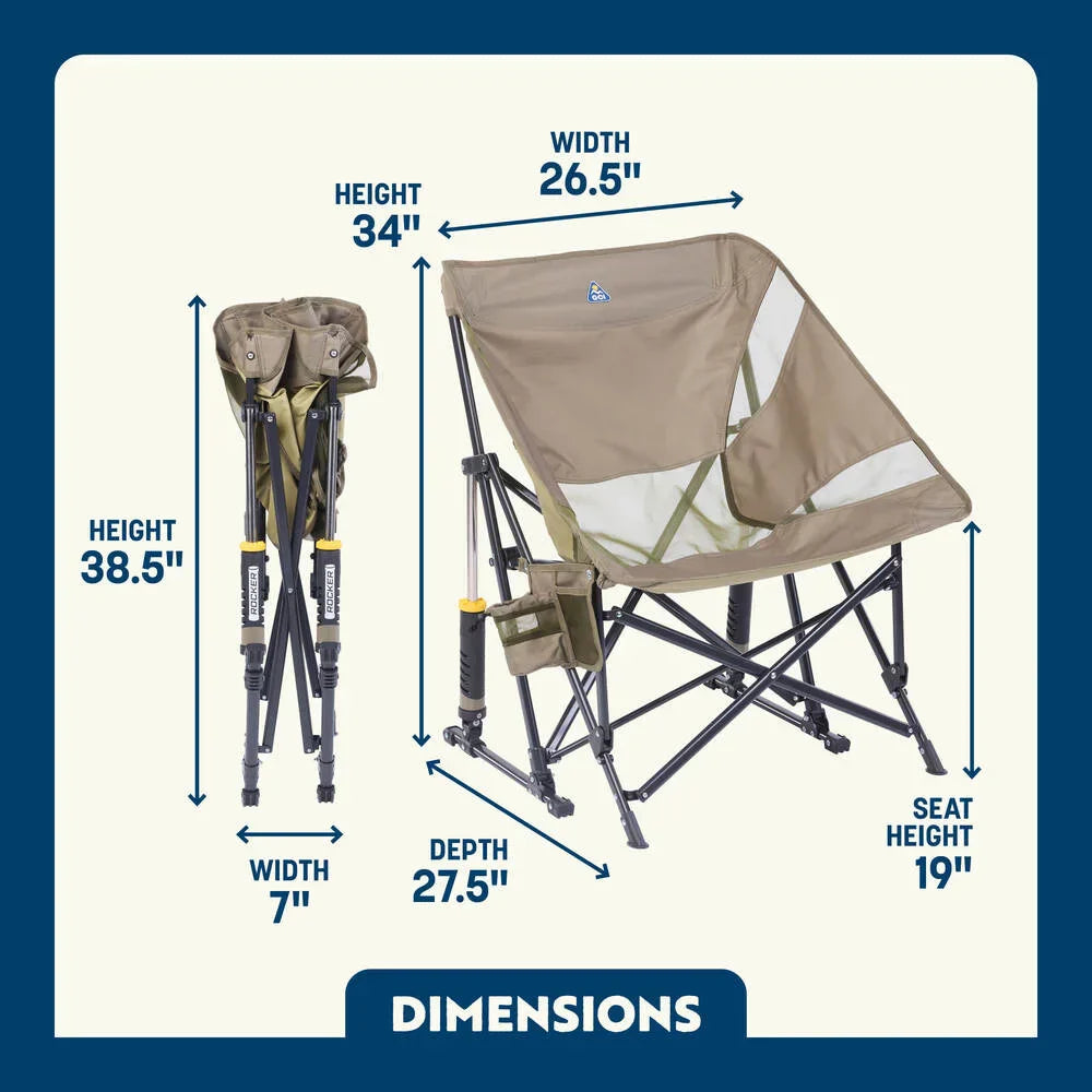 Premium All-Weather Pod Rocker Elite - Choice 832 - Freestyle Rocker Portable Outdoor Folding Chair Detail