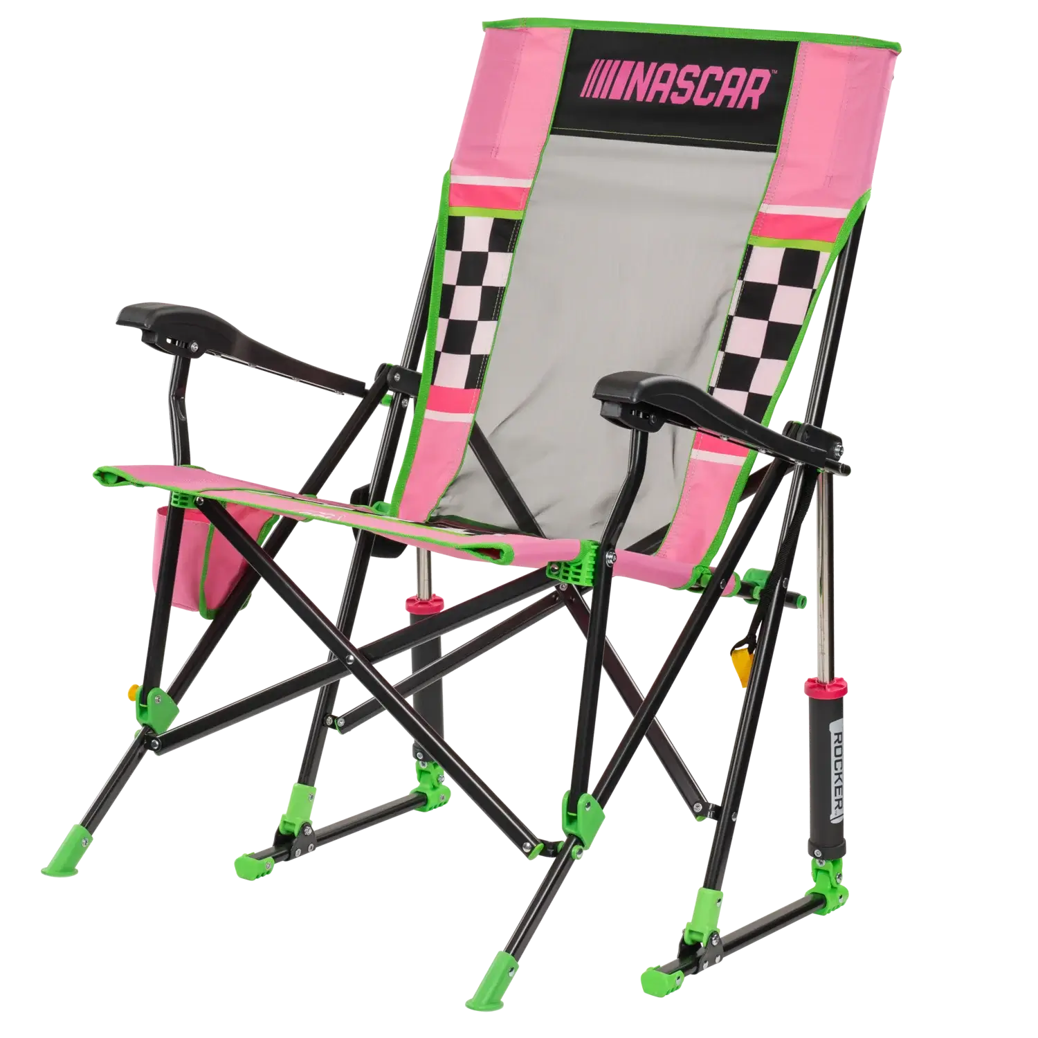 Patented Spring-Action RoadTrip Rocker - NASCAR For Her - Choice 560 - RoadTrip Rocker Smooth Motion Camp Chair Detail