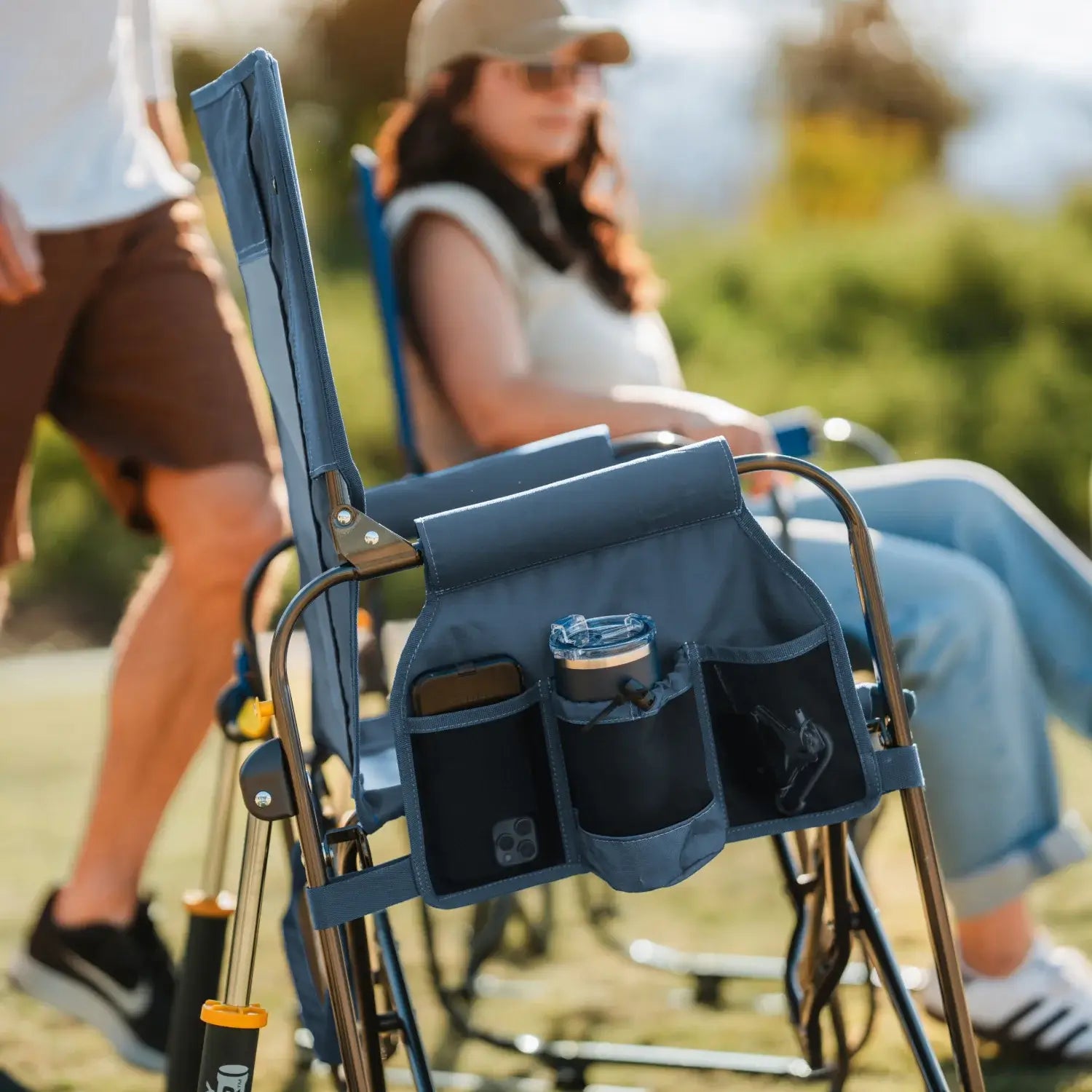 Smooth Motion Stowaway Rocker - Choice 794 - Heavy-Duty Kickback Rocker with Beverage Holder Detail