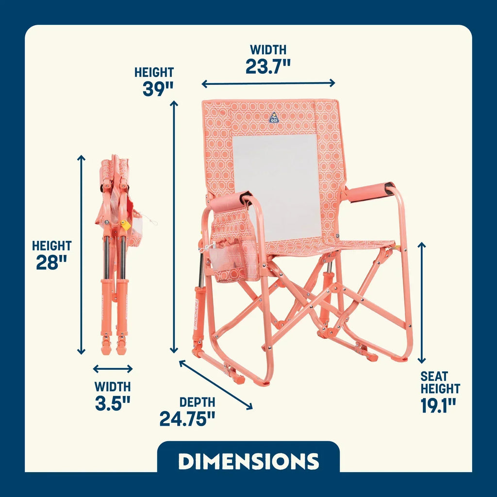 Smooth Motion Stowaway Rocker - Choice 794 - Heavy-Duty Kickback Rocker with Beverage Holder Detail