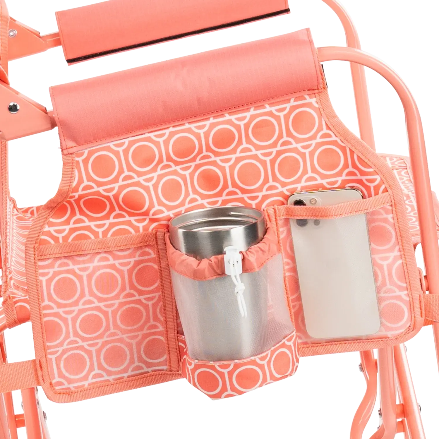 Smooth Motion Stowaway Rocker - Choice 794 - Heavy-Duty Kickback Rocker with Beverage Holder Detail