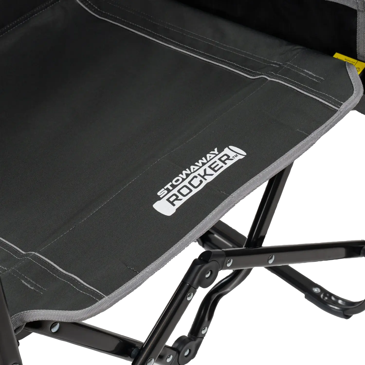 Premium All-Weather Stowaway Rocker with Side Table - Choice 253 - Patented Spring-Action Rocking Chair for Camping Detail