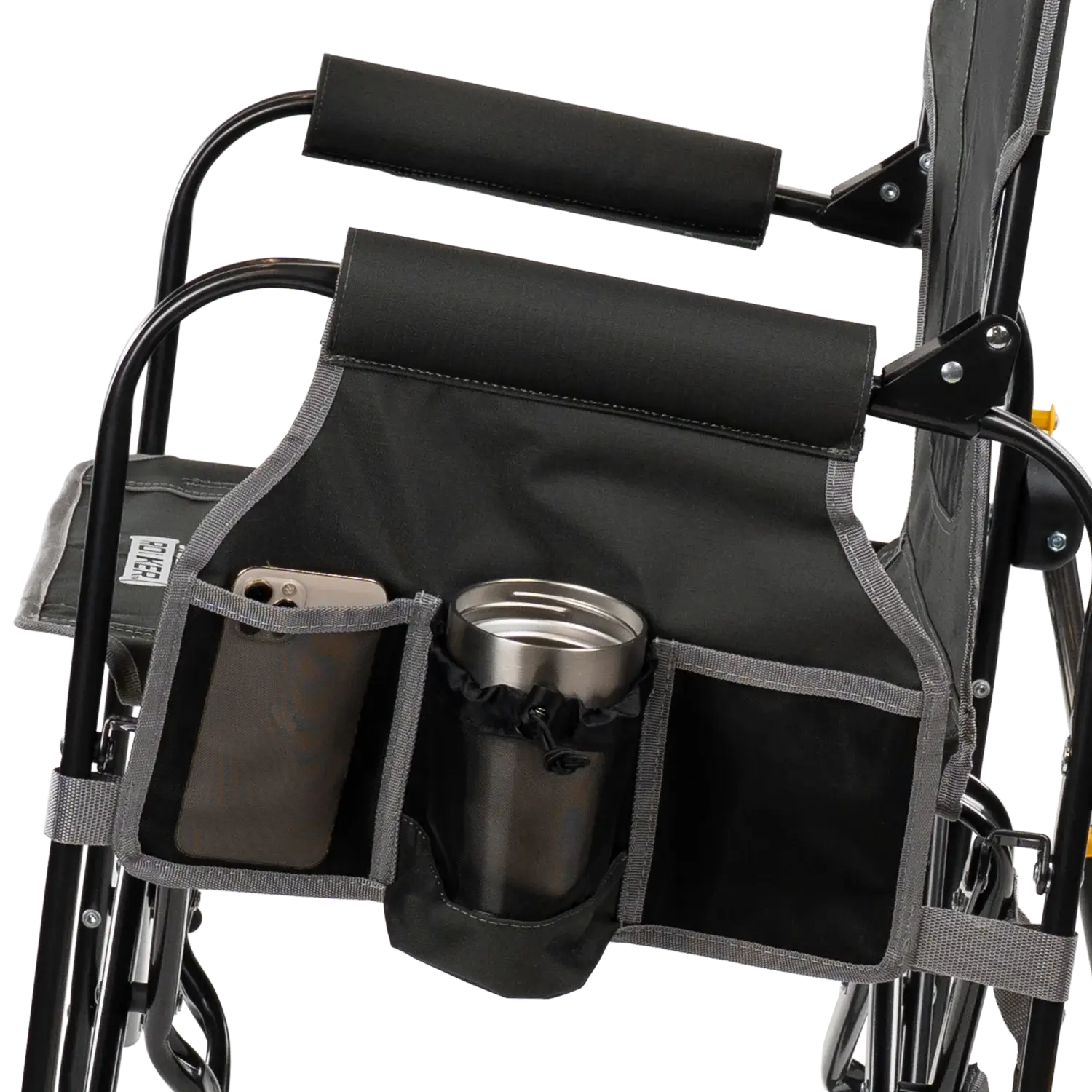 Premium All-Weather Stowaway Rocker with Side Table - Choice 253 - Patented Spring-Action Rocking Chair for Camping Detail