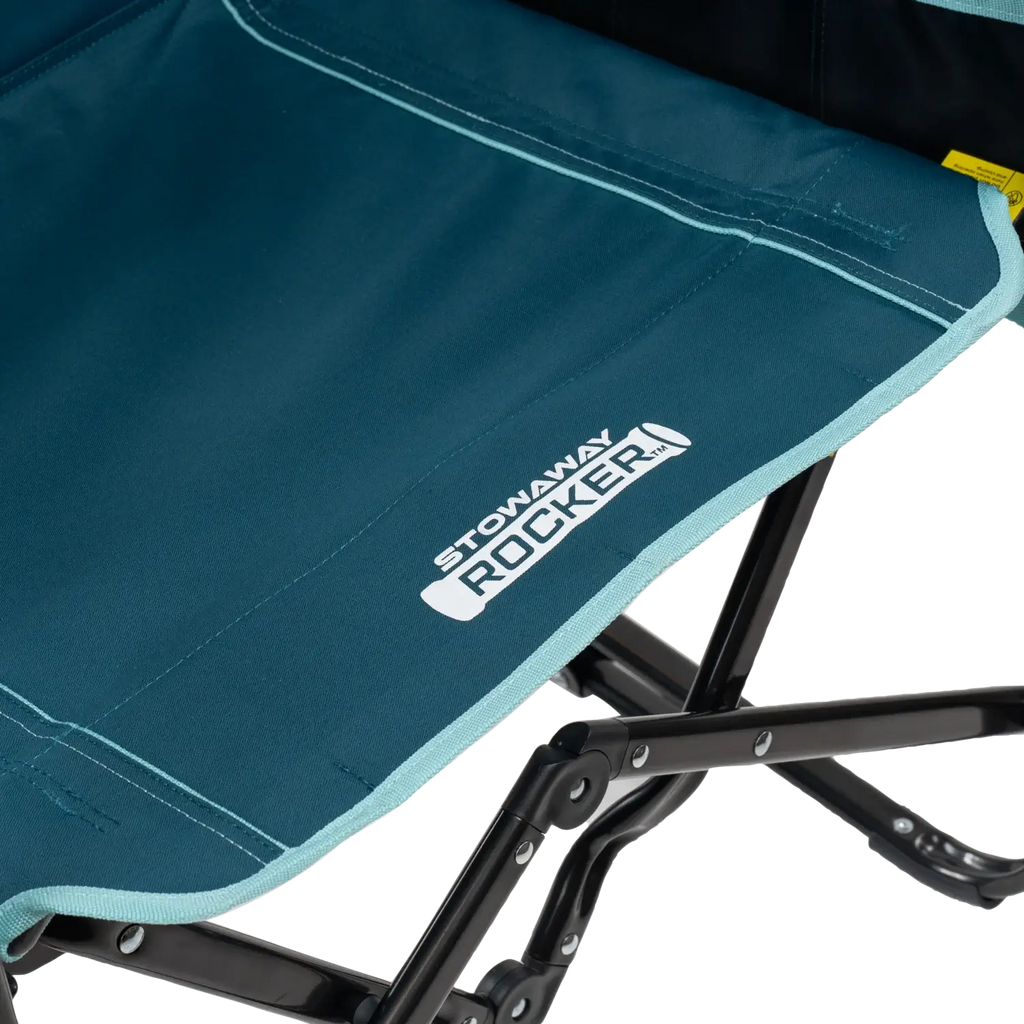 Premium All-Weather Stowaway Rocker with Side Table - Choice 253 - Patented Spring-Action Rocking Chair for Camping Detail