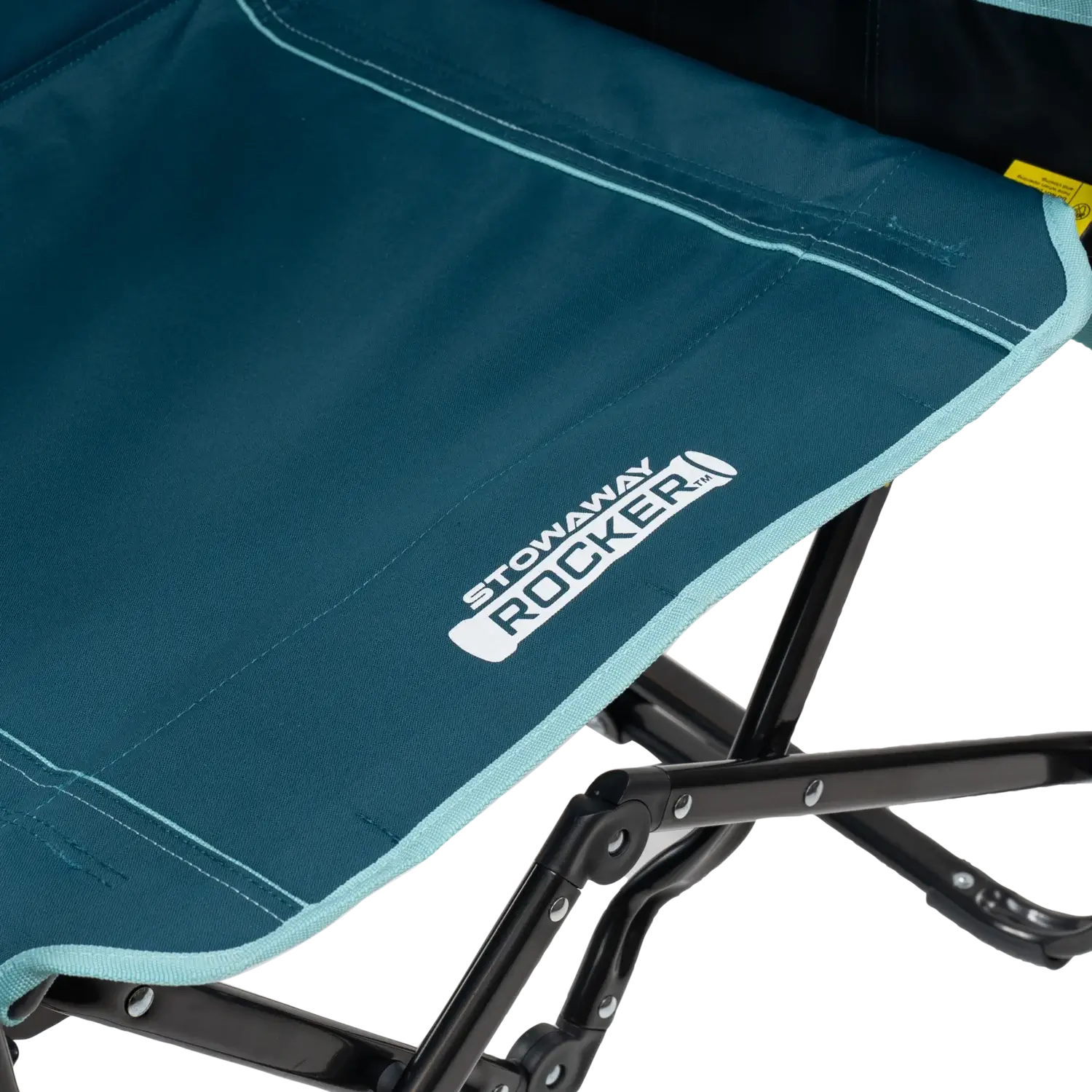 Premium All-Weather Stowaway Rocker with Side Table - Choice 253 - Patented Spring-Action Rocking Chair for Camping Detail