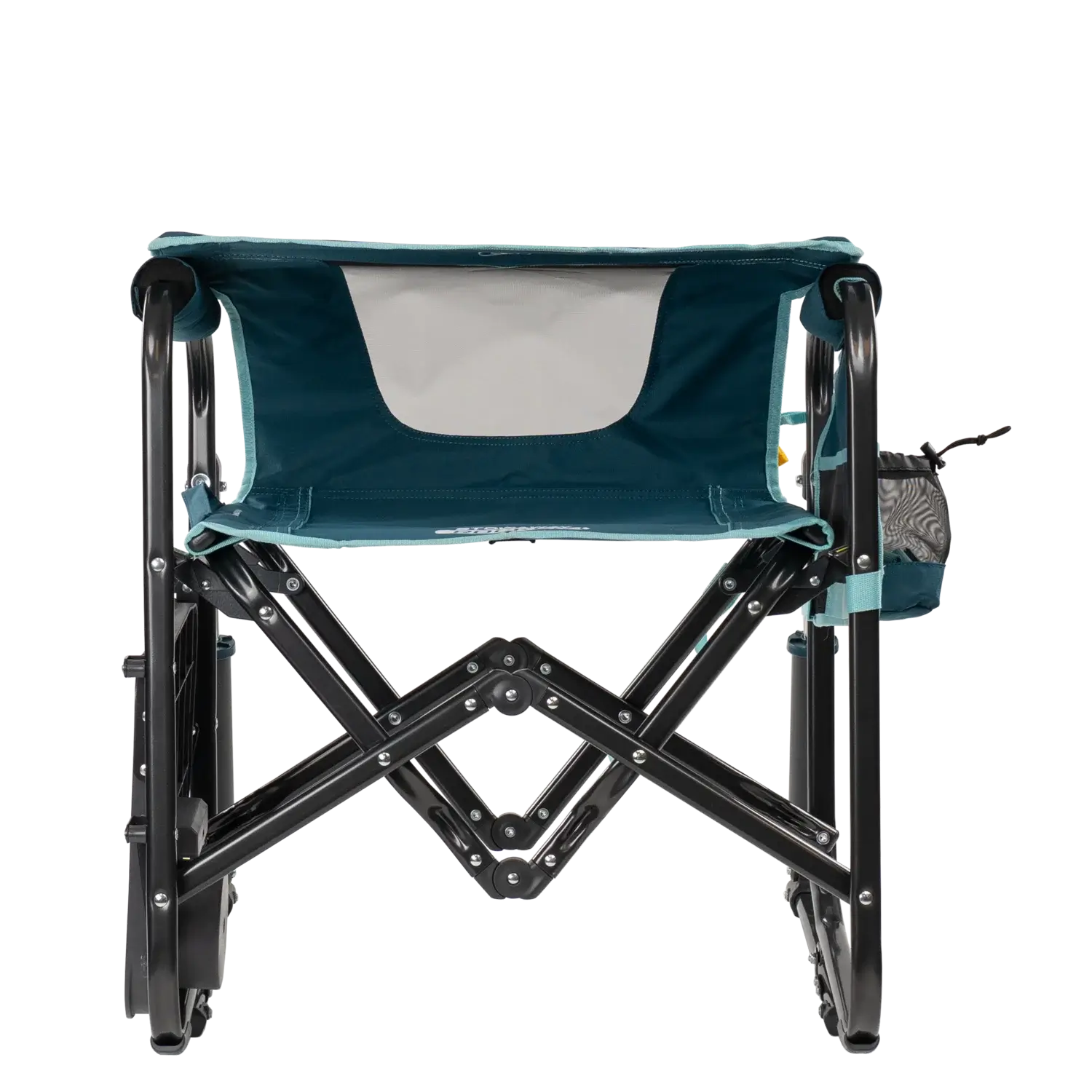 Premium All-Weather Stowaway Rocker with Side Table - Choice 253 - Patented Spring-Action Rocking Chair for Camping Detail