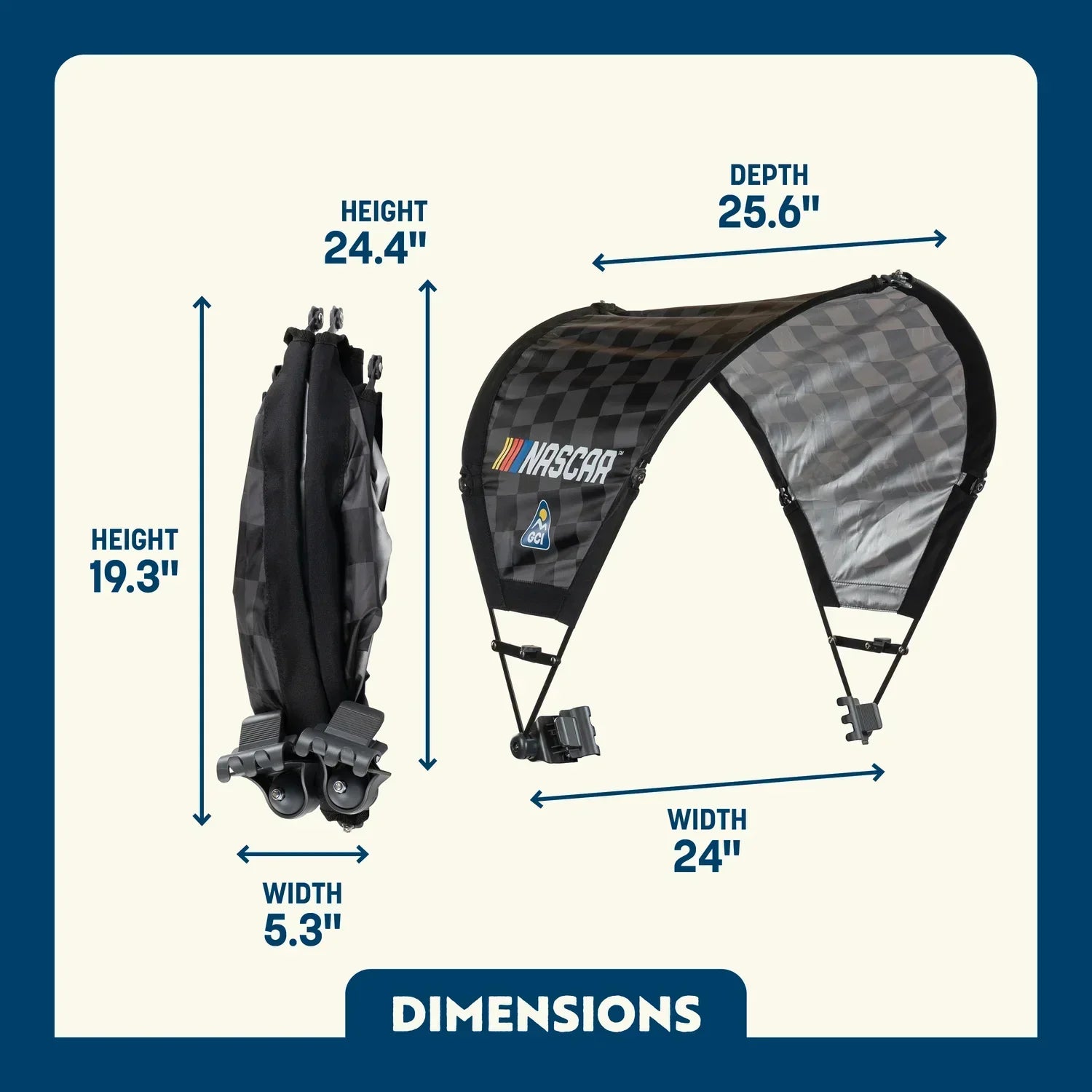 UV-Protection SunShade Accessory - NASCAR - Choice 704 - Instant Sunshade Umbrella for Tailgating Detail