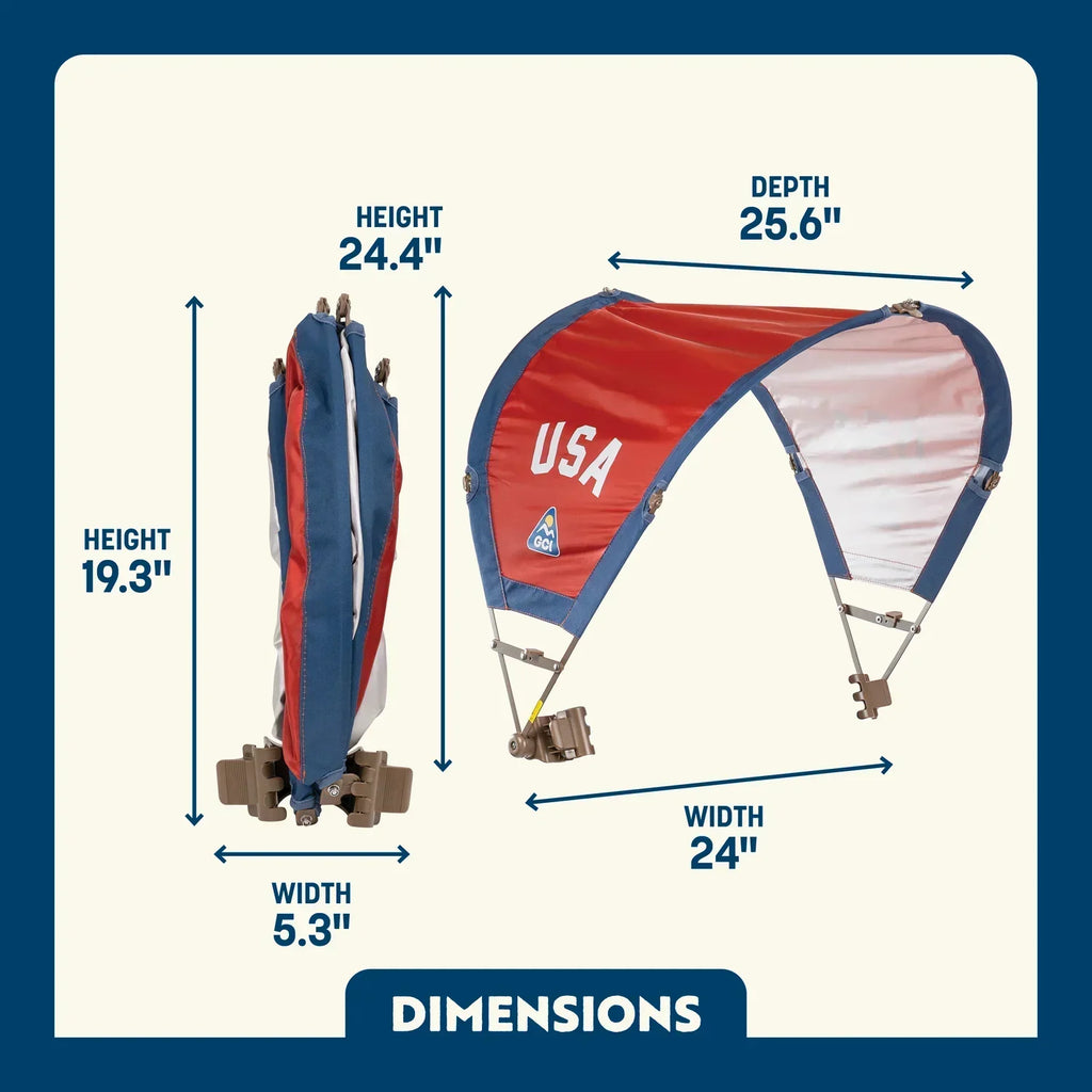 Instant Pop-Up SunShade Accessory - USA Anniversary Deluxe - Choice 917 - SunShade Canopy for Beach & Camping Detail