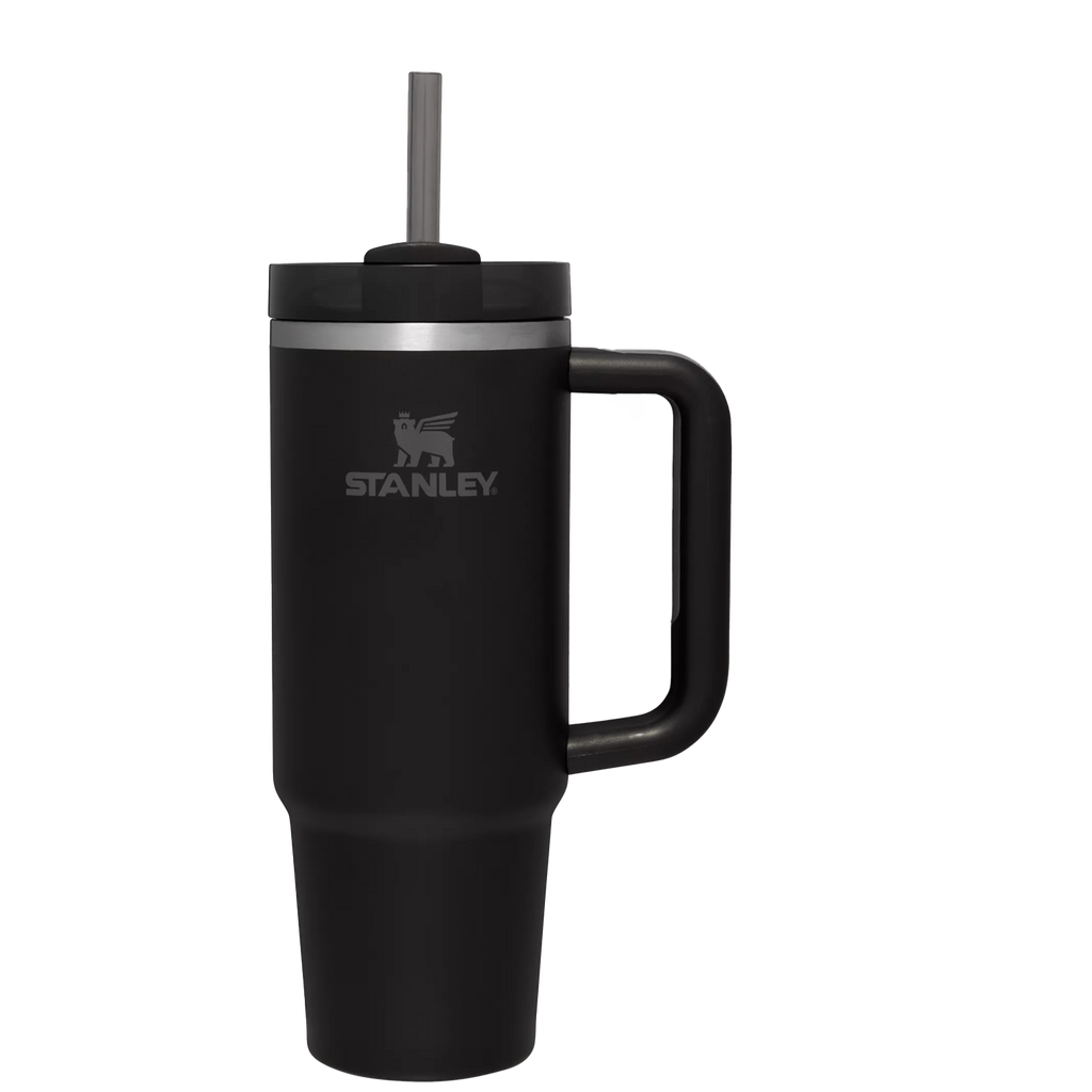 Insulated Travel The Quencher H2.0 Flowstate Tumbler  | Stanley Create D332L - Premium Stainless Steel Straw Cup for All-Day Hydration - Black