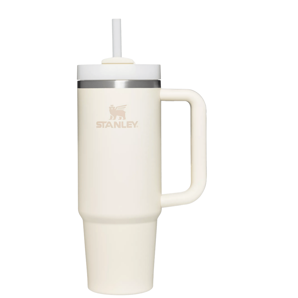Double-Wall Vacuum The Quencher H2.0 Flowstate Tumbler | Stanley Create D331C - Double-Wall Vacuum Insulated Travel Tumbler with Straw - Cream